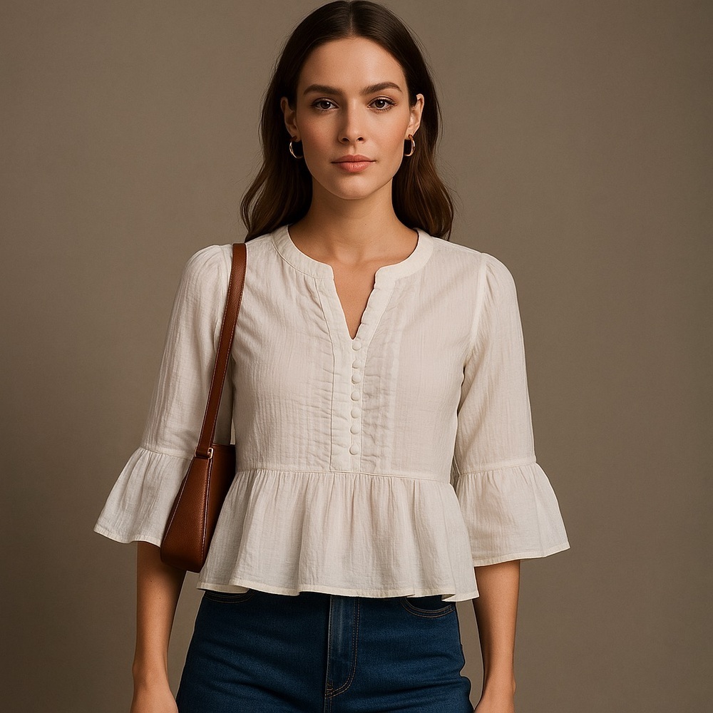 🤍🤍Grand Greene Blouse - White - Size M - 🤍🤍 - Picture 8 of 9